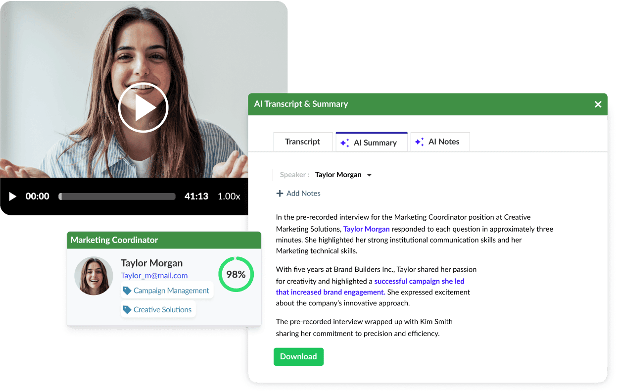 AI-powered interview features